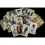 Postcards Signed, a interesting and rare collection of signed photographic postcards of famous
