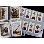 Cigarette cards, Military, Players sets to include Artillery in Action (X12), War Medals &