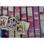 Cigarette Cards, Mixture, two large trays of loose cards, sorted into titles, various genres, one