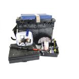 Angling Equipment, a Octoplus tackle box/seat together with a large collection of equipment