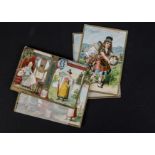 Liebig Cards, Costume and Dance Themed, sets to include Harlequin Costumes in the Quarter Moon (