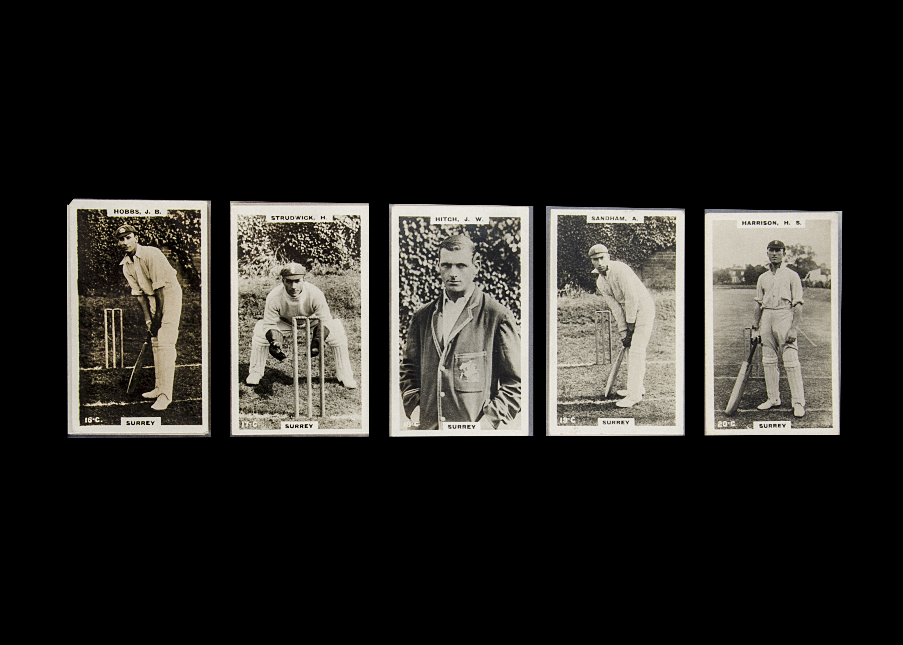 Cigarette Cards, Cricket, Phillip's, Cricketers (brown back) (191/192, missing no 171, plus three