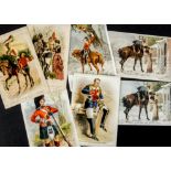 Cigarette Cards, an interesting accumulation of Cigarette cards , scraps, postcards and cut out