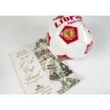 Manchester Utd, signed football in biro 1991 European Cup Winners Cup Final team including Robson,
