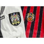 Football shirts, five, Sheffield Wed League Champions 1991, L, Stockport County (Robinsons) L,