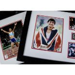 Olympics, two framed and glazed limited edition official sporting memorabilia, Sebastion Coe 2/100