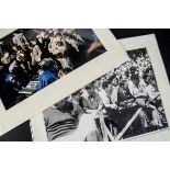 Motor Racing, a series of card mounted prints and photographs inc B&W photo of 1955 British Grand