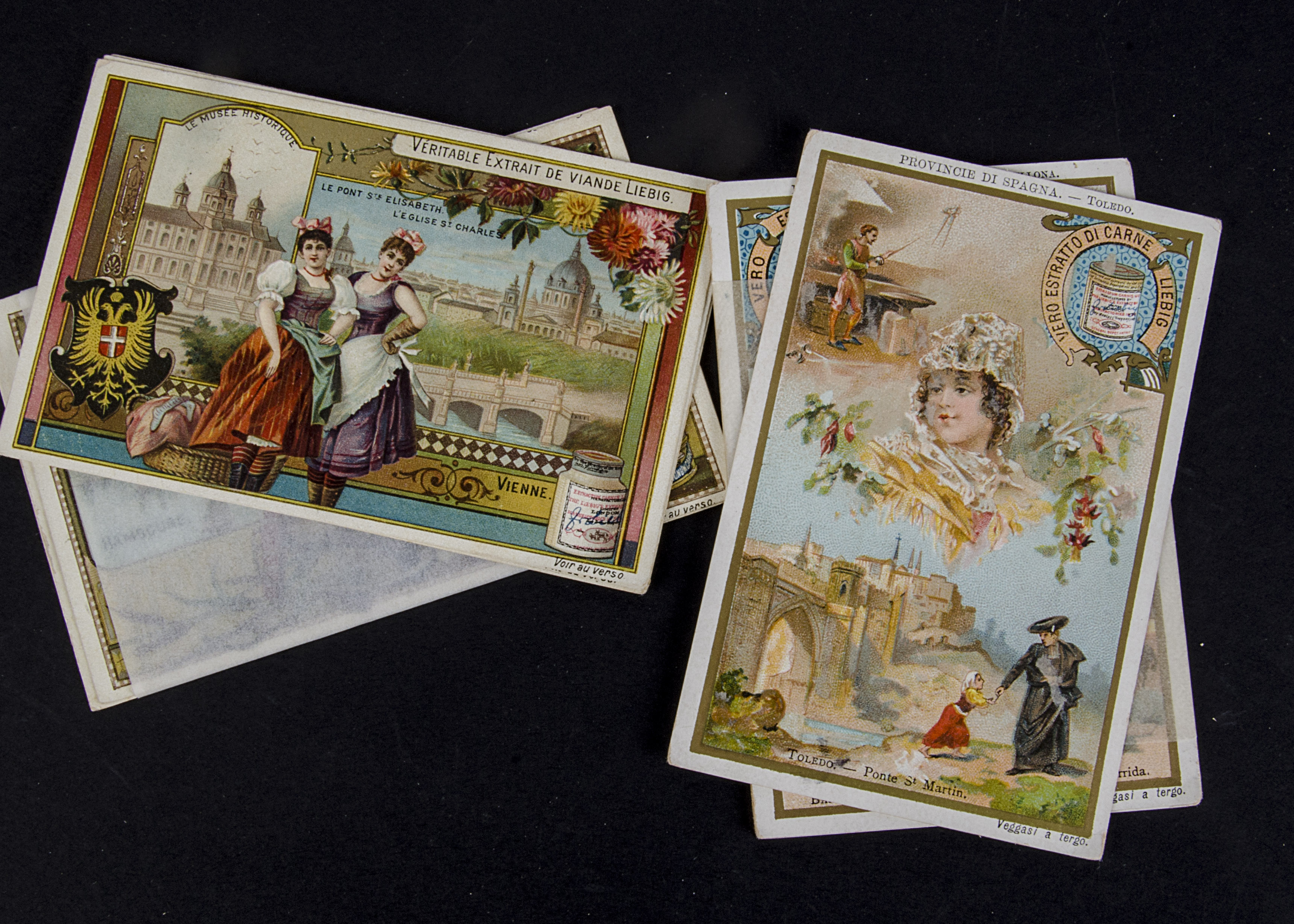 Liebig Cards, European Country Themed, Provinces in Spain (F567), Views of European Cities (F586),