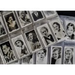 Cigarette Cards, Film, complete sets to include Sinclair's Film Stars (54 Real Photos), Walkers (