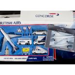 Aviation, two official Concorde small desk display models together with a British Airways 4 plane