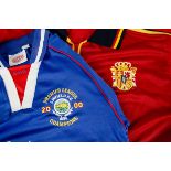 Football shirts, nine- Glenavon (Broomhill) X 2, Monchengladbach, Linfield (Premier League