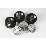Angling Equipment, a Hardy Marquis 3.1/2" trout fly reel spare spool together with two similar 3.1/