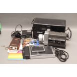 Polaroid SX70 Camera, black Sonor version with other items