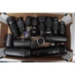 A Selection of Various Lenses, including Hanimex f/4 300mm, Tamron f/2.8 28mm and more (a lot)