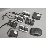 Five Rollei 35mm Compact Cameras, including 35LED, 35TE and others (a lot)