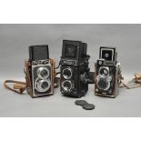 Three TLR Cameras, including Seagull, Ricohflex Model IV and Yashica LM44 (3)