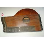 French Guitar Zither, Rippled maple front, spruce back, thirty one string model