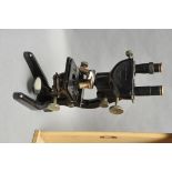 A W. Watson & Sons Bactil Binocular Microscope, in maker's case