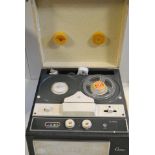 Reel to reel, Civic model T52 including lead and microphone, untested plus four tapes labelled Elvis