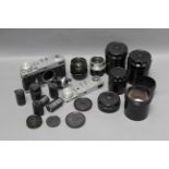 A Selection of Various Russian Accessories, including two lenses, film casettes and more (a lot)