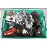 A Selection of Various Cameras, including Olympus Trip 35, Leica C2, Pansonic DMC-TZ3 and more (a