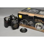 A Nikon D70 Digital SLR Camera, with Nikkor IF ED f/3.5-4.5 18-70mm lens, in maker's box