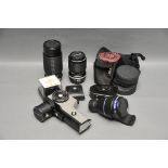 A Small Selection of Various Accessories, including Pentax Spotmeter, Nikkor lens, Leica case and