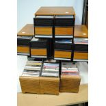 CDs, one hundred and sixty plus in storage cases, various genre, years and mainly excellent