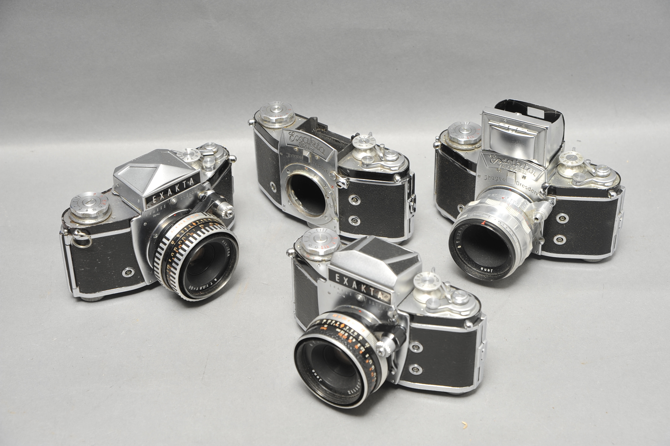 Four Ihagee Exakta Cameras, including Varex Iia and three others (a lot)