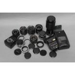 A Selection of Various Canon FD Lenses & Accessories, including FD f/3.5 50mm, FD f/2.8 35mm and