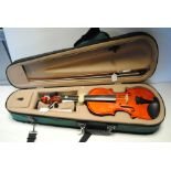 Violin, 12" stamped Antoni Model;ACV 32 good condition with bow and case