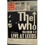 The Who, NME 'Live at Leeds' front page as poster 18" X 24" framed