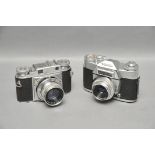 A Voigtländer Prominent Rangefinder Camera, with Ultron f/2 50mm lens, together with a Bessamatic,