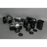 Pentax SV Outfit, body with 28/50/135 lenses and other items