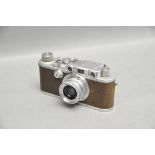 A Leica IIIa Rangefinder Camera, chrome with Leitz Summaron f/3.5 35mm lens