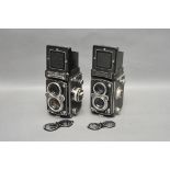 A Rollei Rolleiflex F3.5 TLR Camera, together with another Rolleiflex, both in maker's cases (2)