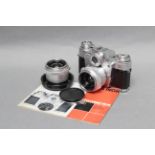 A Selection of Zeiss Ikon Contarex Accessories, including lens hoods, backs and more (a lot)