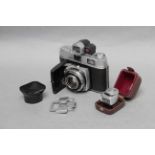 A Kodak Retina IIC Rangefinder Camera, together with various accessories including light meters,