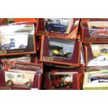 Matchbox MOY, cars, vans and commercial vehicles, in original boxes, all within a large wicker