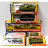 Dinky Military Vehicles, tanks and guns, including 618 Die Cast AEC Transporter With Helicopter (2),