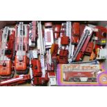 Modern Fire Engines, selection of diecast and plastic vehicles by Tekno, Schuco, Polistil, Herpa,