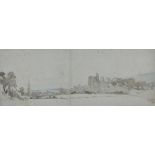 William Evans Of Eton O.W.S. (Eton 1798-1877), watercolour 'Castle over a Town by the Sea',