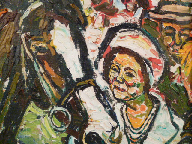 John Bratby R.A. (British 1928-1992), impasto oil on canvas 'Monarchs and Masters' portrait of the - Image 4 of 6