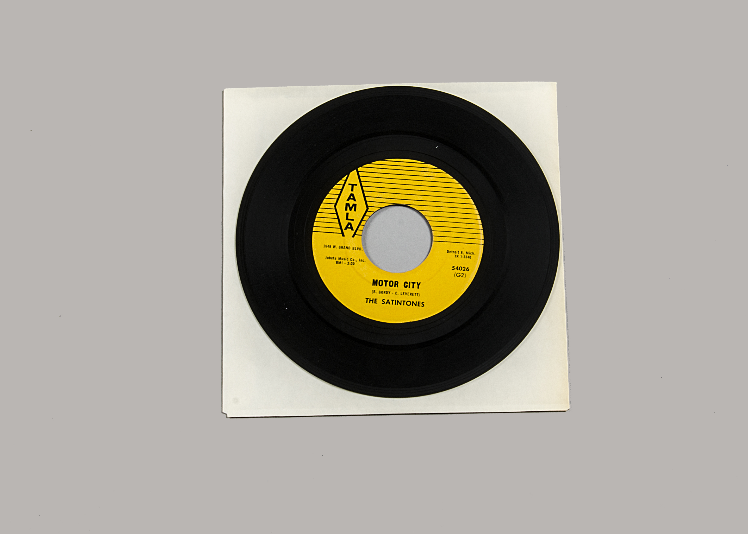 Tamla - Satintones, Going To The Hop c/w Motor City 7" Single on Tamla - 54026, VG+ condition