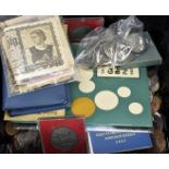 A collection of British and World coins, including a small quantity of Victorian, George V and VI