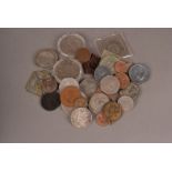 A collection of 19th & 20th century World coins, including an 1889 and 1935 crown, a 1932 2 1/2