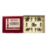 Britains set 28 Mountain Artillery, restrung into original ROAN box, VG in G box, 1 end and side