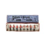 Britains boxed set 30 Drums & Bugles of the Line, retied in Whisstock box, 1920s version,