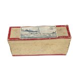 A rare Ernst Plank No 67 German Naval Battleship box only, in plain card with red trim around lid
