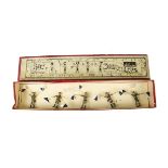 Britains set 163 Boy Scout Signallers, restrung into original Semaphore label box, VG in G box,